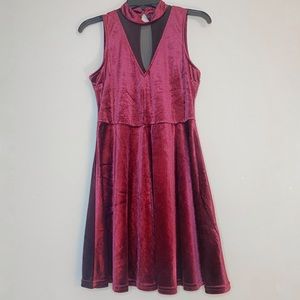 Forever21 Maroon Velvet Dress